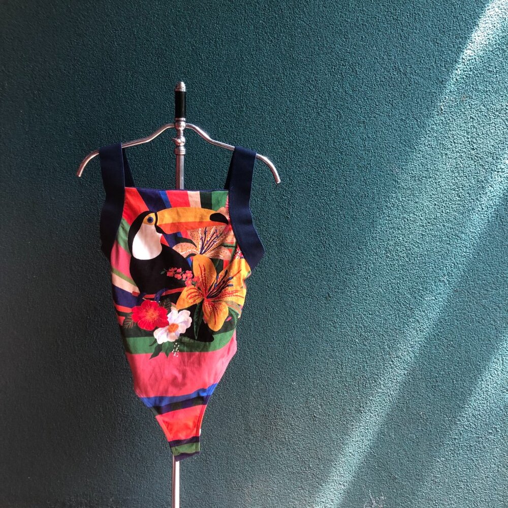 Tropical Toucan One Piece ,  Small One Piece Swimsuit